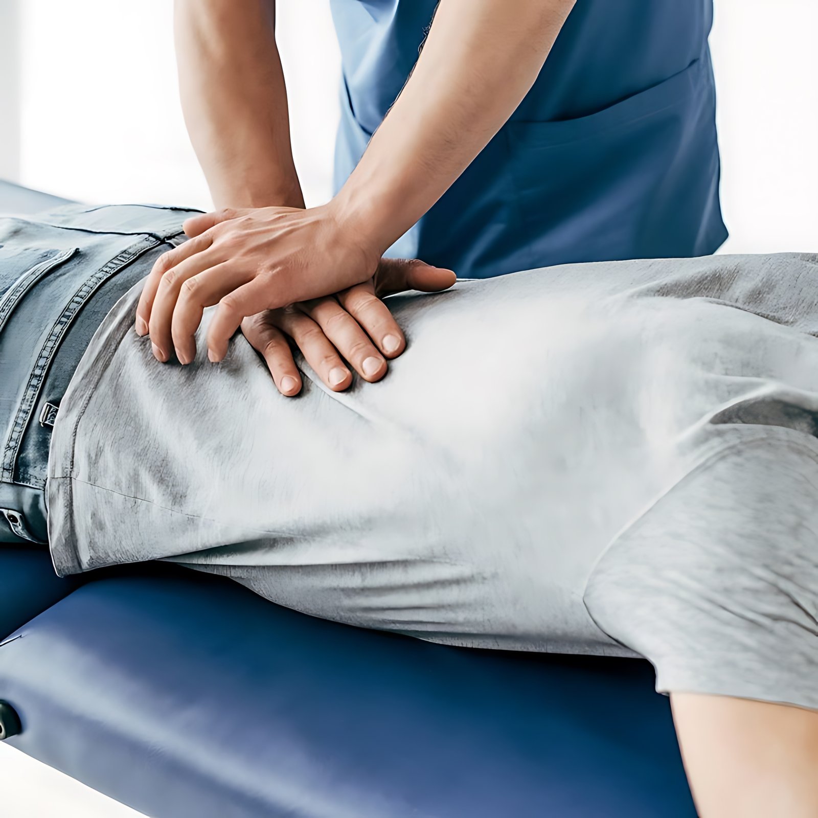 Physiotherapy assessment equipment being used during a session